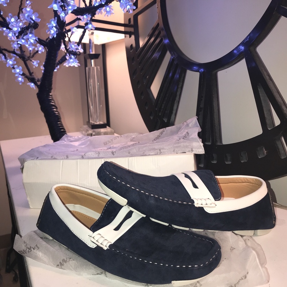 Soft blue loafers
